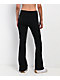 Nike Sportswear Chill Knit Ribbed Black Mid Rise Flare Leggings - Thumbnail image 2 of 8