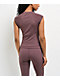 Nike Sportswear Chill Knit Ribbed Tattoo Brown T-Shirt - Thumbnail image 2 of 4