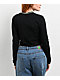 Nike Sportswear Chill Knit Slim Black Long Sleeve Crop T-Shirt - Thumbnail image 2 of 4