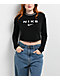 Nike Sportswear Chill Knit Slim Black Long Sleeve Crop T-Shirt - Thumbnail image 1 of 4