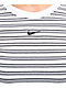 Nike Sportswear Chill Knit Stripe White T-Shirt - Thumbnail image 3 of 3