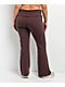 Nike Sportswear Chill Knit Tattoo Brown Fold Over Flare Leggings - Thumbnail image 4 of 7