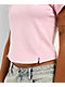 Nike Sportswear Chill Stretch Pink Crop T-Shirt - Thumbnail image 4 of 5