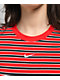 Nike Sportswear Chill Striped Red Knit T-Shirt - Thumbnail image 3 of 5