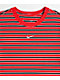 Nike Sportswear Chill Striped Red Knit T-Shirt - Thumbnail image 5 of 5