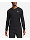 Nike Sportswear Club Black Long Sleeve T-Shirt - Thumbnail image 1 of 3