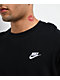 Nike Sportswear Club Black Long Sleeve T-Shirt - Thumbnail image 3 of 3