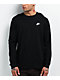 Nike Sportswear Club Black Long Sleeve T-Shirt - Thumbnail image 1 of 3