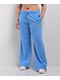 Nike Sportswear Club Blue Wide Leg Fleece Sweatpants - Thumbnail image 5 of 7