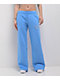 Nike Sportswear Club Blue Wide Leg Fleece Sweatpants - Thumbnail image 1 of 7