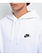 Nike Sportswear Club Fleece White & Black Hoodie - Thumbnail image 3 of 3