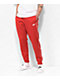 Nike Sportswear Club Polyknit Red & White Jogger Sweatpants - Thumbnail image 1 of 7