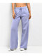 Nike Sportswear Club Purple Wide Leg Fleece Sweatpants - Thumbnail image 1 of 6