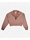 Nike Sportswear Essential Beige Crop Half Zip Fleece Sweatshirt - Thumbnail image 2 of 2