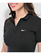 Nike Sportswear Essential Black Crop Polo Shirt - Thumbnail image 3 of 3