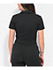 Nike Sportswear Essential Black Crop Polo Shirt - Thumbnail image 2 of 3