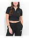 Nike Sportswear Essential Black Crop Polo Shirt - Thumbnail image 1 of 3