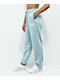 Nike Sportswear Essential Light Blue Fleece Sweatpants - Thumbnail image 3 of 6