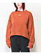 Nike Sportswear Essentials sudadera corta de cuello redondo naranja 