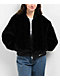 Nike Sportswear Faux Fur Black Reversible Bomber Jacket - Thumbnail image 2 of 6