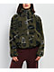 Nike Sportswear High-Pile Fleece Olive Sherpa Crop Jacket - Thumbnail image 3 of 5