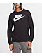 Nike Sportswear Icon Futura Black Long Sleeve T-Shirt - Thumbnail image 1 of 3