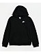 Nike Sportswear Kids Black Zip Hoodie - Thumbnail image 1 of 3