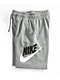 Nike Sportswear Kids Club Grey Fleece Sweat Shorts - Thumbnail image 2 of 2