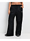 Nike Sportswear Phoenix Black High Rise Wide Leg Sweatpants - Thumbnail image 3 of 7