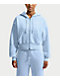 Nike Sportswear Phoenix Blue Crop Zip Hoodie - Thumbnail image 1 of 5