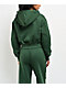 Nike Sportswear Phoenix Fir Green Crop Zip Hoodie - Thumbnail image 2 of 6