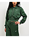 Nike Sportswear Phoenix Fir Green Crop Zip Hoodie - Thumbnail image 1 of 6