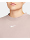 Nike Sportswear Phoenix Fleece Diffused Taupe & Sail Oversized Crewneck Sweatshirt - Thumbnail image 3 of 4