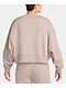 Nike Sportswear Phoenix Fleece Diffused Taupe & Sail Oversized Crewneck Sweatshirt - Thumbnail image 2 of 4