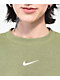 Nike Sportswear Phoenix Fleece Green Crewneck - Thumbnail image 2 of 4