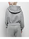 Nike Sportswear Phoenix Fleece Heather Grey Crop Zip Hoodie - Thumbnail image 2 of 4