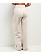 Nike Sportswear Phoenix Fleece Logo Light Orewood High Waist Wide Leg Sweatpants - Thumbnail image 2 of 5