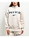 Nike Sportswear Phoenix Fleece Logo Light Orewood Quarter Zip Oversized Sweatshirt - Thumbnail image 1 of 4