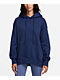 Nike Sportswear Phoenix Fleece Navy Blue Oversize Hoodie - Thumbnail image 1 of 4
