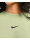 Nike Sportswear Phoenix Fleece Oversize Oil Green Crewneck Sweatshirt - Thumbnail image 2 of 3