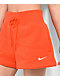 Nike Sportswear Phoenix High-Rise Red Fleece Sweat Shorts - Thumbnail image 5 of 6