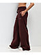 Nike Sportswear Phoenix Plush Burgundy Crush High Rise Wide Leg Sweatpants - Thumbnail image 6 of 7