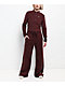 Nike Sportswear Phoenix Plush Burgundy Crush High Rise Wide Leg Sweatpants - Thumbnail image 7 of 7