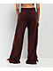 Nike Sportswear Phoenix Plush Burgundy Crush High Rise Wide Leg Sweatpants - Thumbnail image 2 of 7