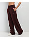 Nike Sportswear Phoenix Plush Burgundy Crush High Rise Wide Leg Sweatpants - Thumbnail image 1 of 7