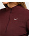 Nike Sportswear Phoenix Plush Burgundy Crush Quarter Zip Crop Sweatshirt - Thumbnail image 3 of 5