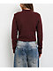 Nike Sportswear Phoenix Plush Burgundy Crush Quarter Zip Crop Sweatshirt - Thumbnail image 2 of 5