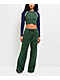 Nike Sportswear Street Green & Blue Long Sleeve Crop T-Shirt - Thumbnail image 4 of 5