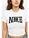 Nike Sportswear Street Logo White Slim Crop T-Shirt - Thumbnail image 2 of 4