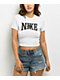 Nike Sportswear Street Logo White Slim Crop T-Shirt - Thumbnail image 1 of 4